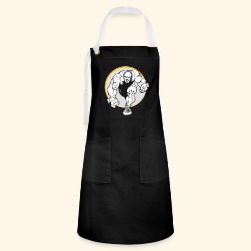 Wrestling is Life - bw - Artisan Apron