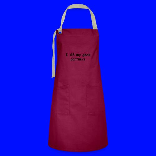 I <83 My Geek Partners (black) - Artisan Apron