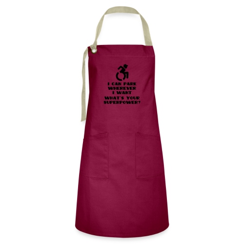 Superpower in wheelchair, for wheelchair users - Artisan Apron