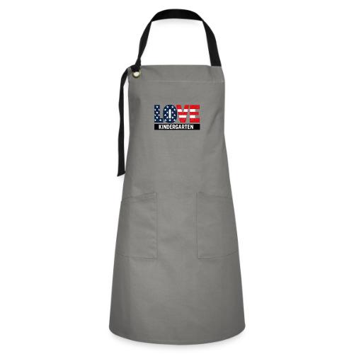 Love Kindergarten Patriotic Graduation - Artisan Apron