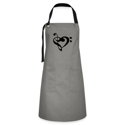 musical note with heart - Artisan Apron