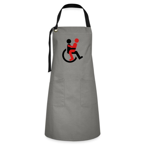 Sit with me on my wheelchair,wheelchair love, roll - Artisan Apron