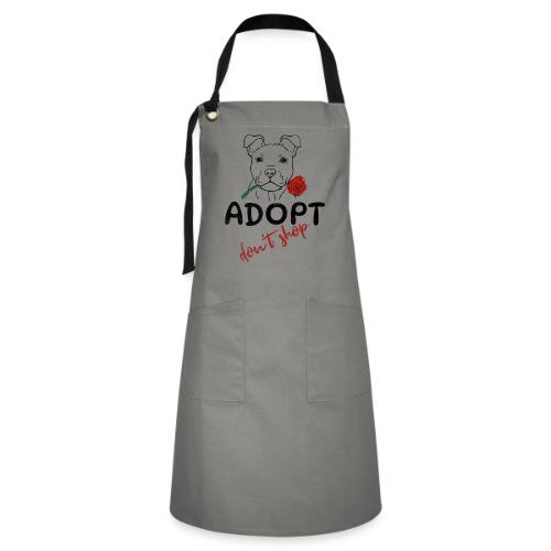 Retro Adopt Dont Shop Cute Puppy Rose Tee - Artisan Apron