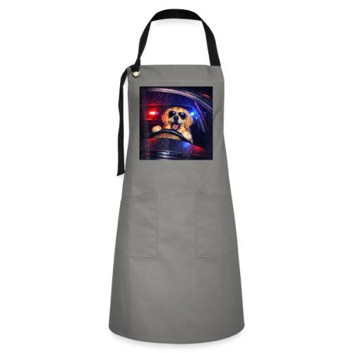 Funny Police Golden Retriever Meme Tee - Artisan Apron