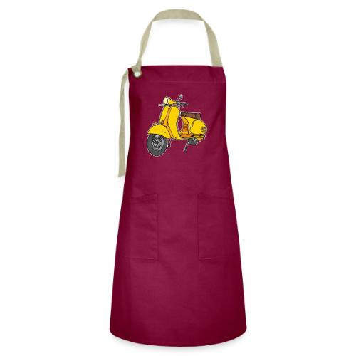 Yellow motor scooter - Artisan Apron