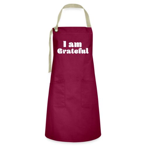 I Am Grateful Affirmation Quote Merch - Artisan Apron