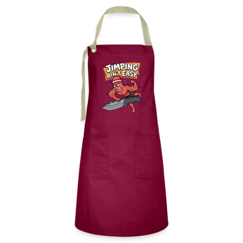 Jimping Ain't Easy Funny Knife Maker & EDC Mascot - Artisan Apron