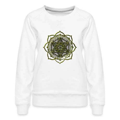 Energy Immersion, Metatron's Cube Flower of Life - Women's Premium Slim Fit Sweatshirt