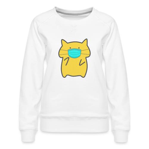 #WearAFuckingMask YeaCat - Women's Premium Slim Fit Sweatshirt