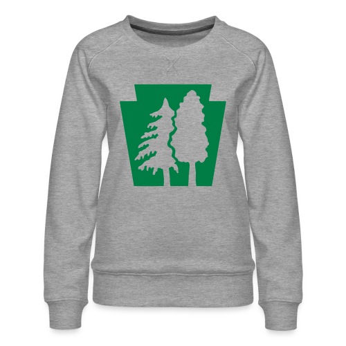PA Keystone w/trees - Women's Premium Slim Fit Sweatshirt