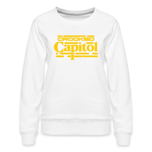 Crooked Capitol Logo Gold - Women's Premium Slim Fit Sweatshirt
