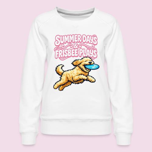 Summer Days & Frisbee Plays - Women's Premium Slim Fit Sweatshirt