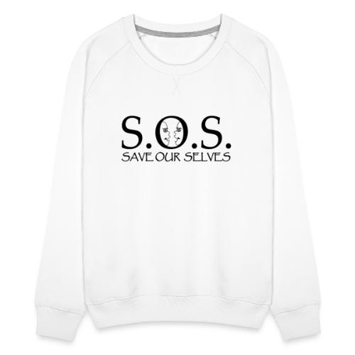SOS Black on Black - Women's Premium Slim Fit Sweatshirt