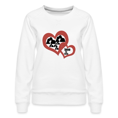 Love is love and girlfriend boyfriend - Women's Premium Slim Fit Sweatshirt