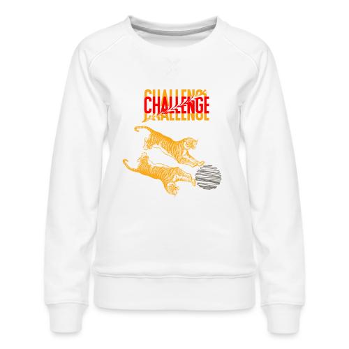 Double tiger fashion, jungle feline animals. - Women's Premium Slim Fit Sweatshirt