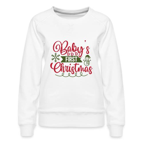 Baby s First Christmas - Women's Premium Slim Fit Sweatshirt