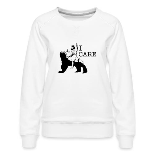 I care - Women's Premium Slim Fit Sweatshirt