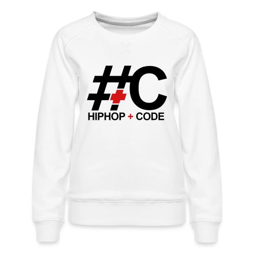 hiphopandcode-logo-2color - Women's Premium Slim Fit Sweatshirt