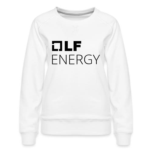 LF Energy White Logo Stacked - Women's Premium Slim Fit Sweatshirt