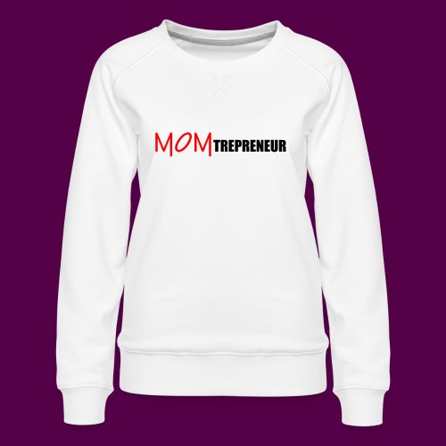 MOMTREPRENEURBLACKRED - Women's Premium Slim Fit Sweatshirt
