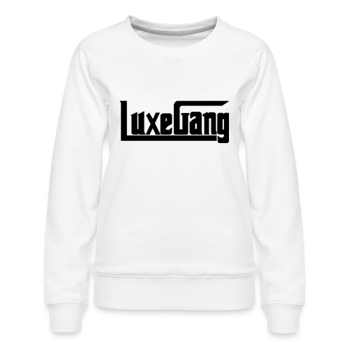 LUXE GANG God Father Logo BLACK - Women's Premium Slim Fit Sweatshirt