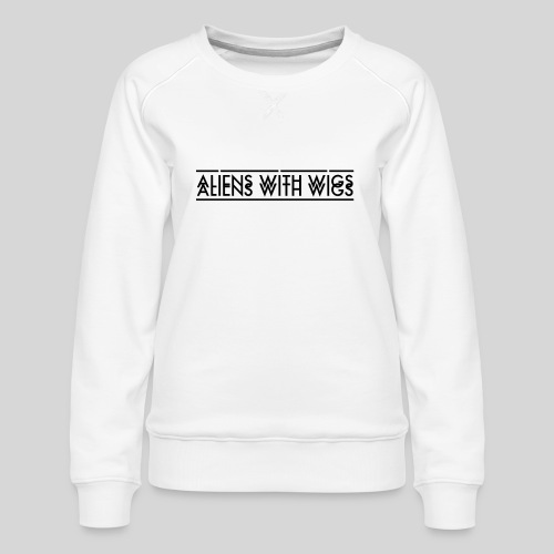 AliensWithWigs-Logo-Noir - Women's Premium Slim Fit Sweatshirt