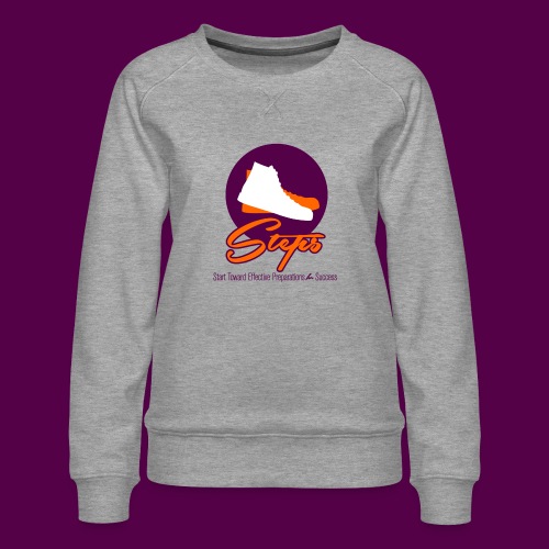 steps_logo1 - Women's Premium Slim Fit Sweatshirt