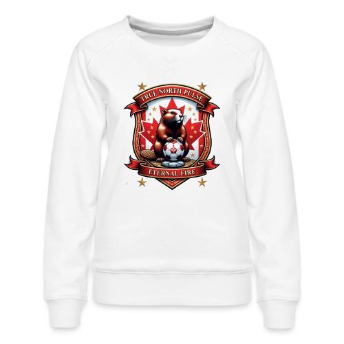 Canada Beaver Crest T-Shirt, Pride Badge Gift - Women's Premium Slim Fit Sweatshirt