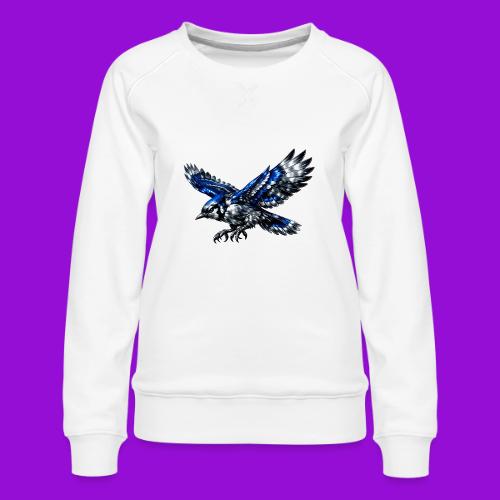 Silver Blue Jay Dive - Women's Premium Slim Fit Sweatshirt