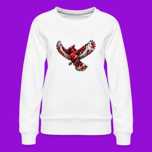 Cardinal in Flight - Women's Premium Slim Fit Sweatshirt