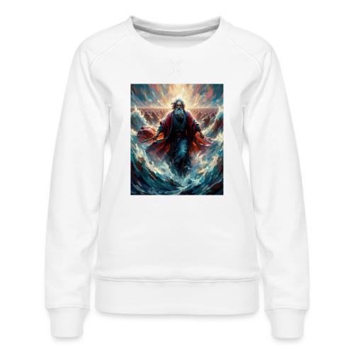 Moses and the great Exodus - Women's Premium Slim Fit Sweatshirt