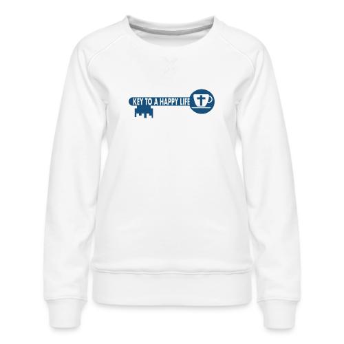 Jesus and Coffee the key to a happy life - Women's Premium Slim Fit Sweatshirt