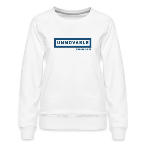 Unmovable: Psalm 55:22 - Women's Premium Slim Fit Sweatshirt