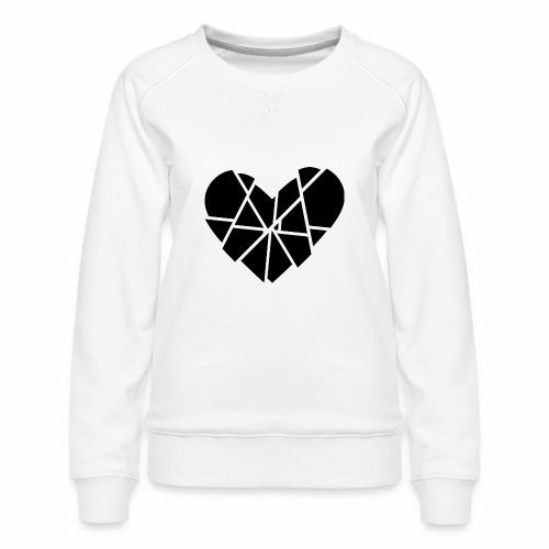 Heart Broken Shards Anti Valentine's Day - Women's Premium Slim Fit Sweatshirt