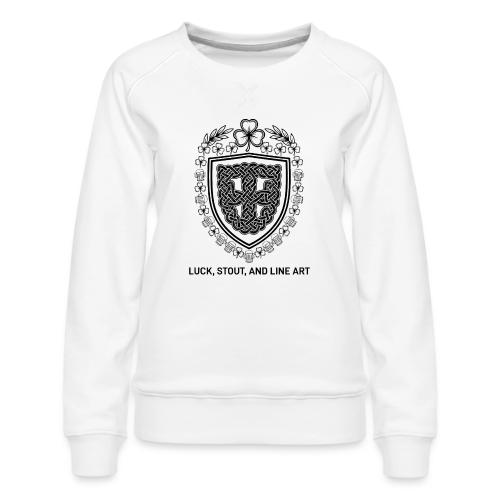 Celtic Knot T-Shirt, Symmetrical Shield - Women's Premium Slim Fit Sweatshirt