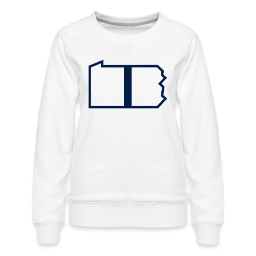 Happy Valley Helmet Stripe (On White) - Women's Premium Slim Fit Sweatshirt