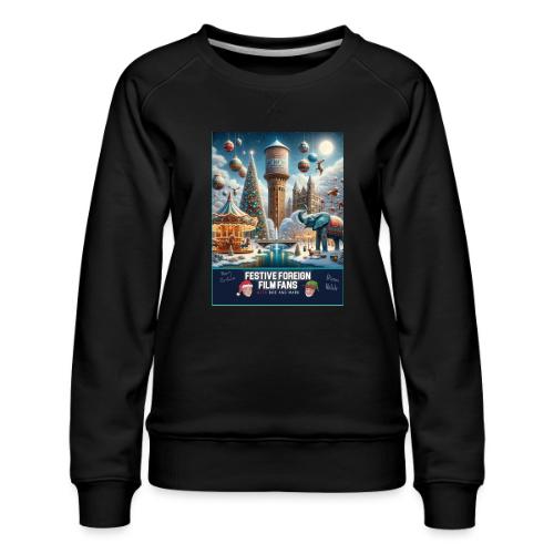 Merry-Go-Rounds, Elephants, and Christmas - Women's Premium Slim Fit Sweatshirt