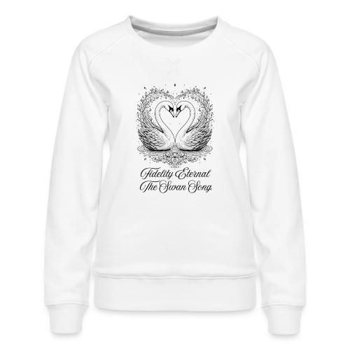 Poetic Swan T-Shirt - Women's Premium Slim Fit Sweatshirt