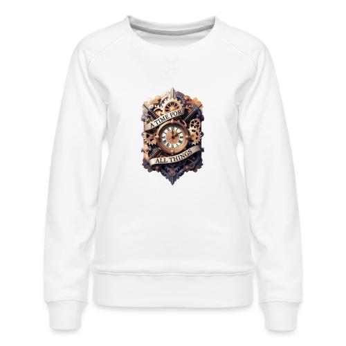 Ornate Clockwork T-Shirt - Women's Premium Slim Fit Sweatshirt