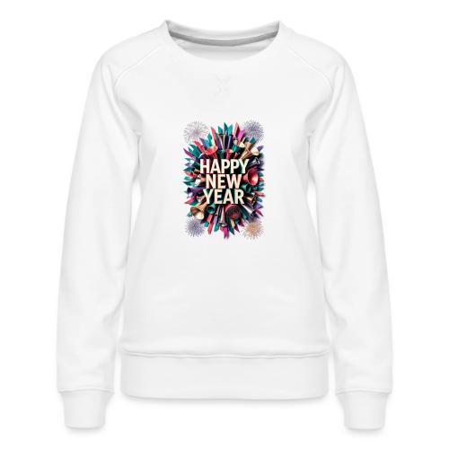 New Year's Party Horn T-Shirt - Women's Premium Slim Fit Sweatshirt