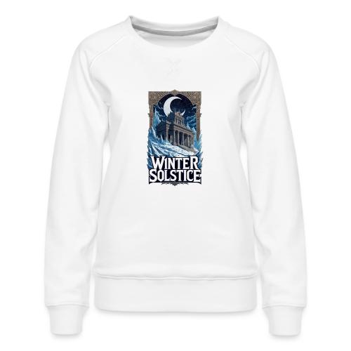Winter Solstice Temple T-Shirt - Women's Premium Slim Fit Sweatshirt