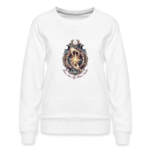 You Are My True North Celestial Compass T-Shirt - Women's Premium Slim Fit Sweatshirt