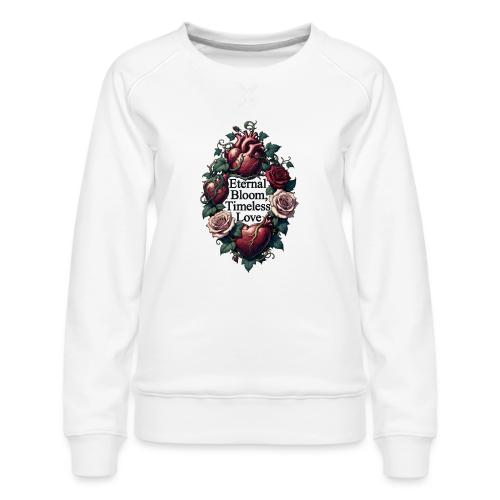 Eternal Bloom Timeless Love Entwined Hearts T-Shir - Women's Premium Slim Fit Sweatshirt