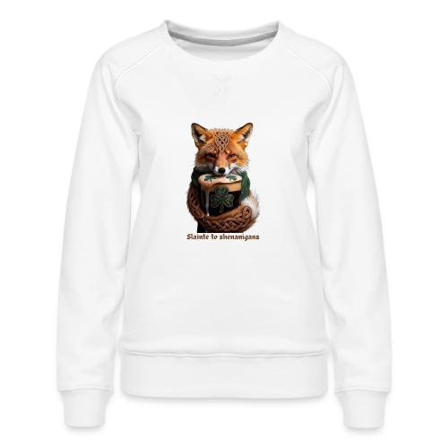 Sly Emerald Fox Toast T-Shirt - Women's Premium Slim Fit Sweatshirt