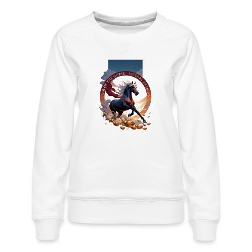 Year of the Horse Dawn T Shirt,Lunar New Year Gift - Women's Premium Slim Fit Sweatshirt