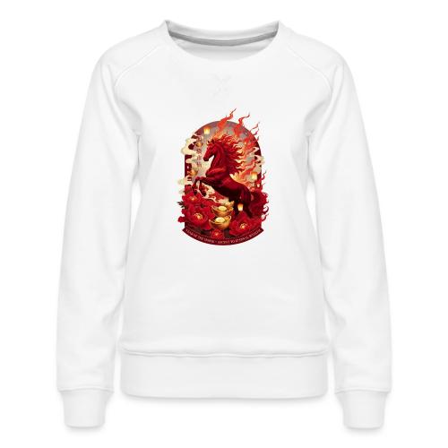 Year of the Horse Ascent T Shirt, Lunar New Year - Women's Premium Slim Fit Sweatshirt