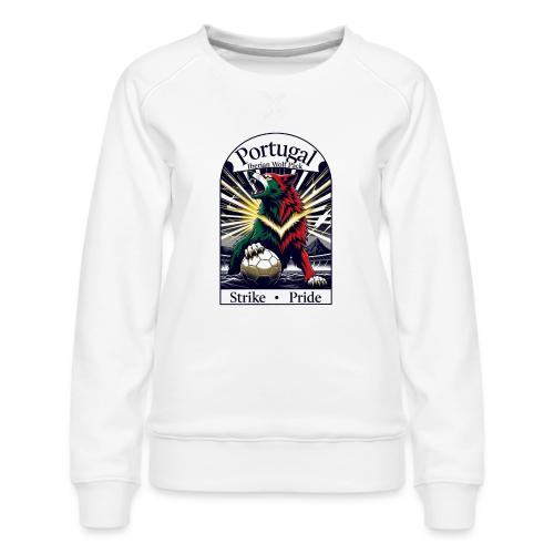 Portugal Iberian Wolf Soccer T Shirt, Pride Gift - Women's Premium Slim Fit Sweatshirt