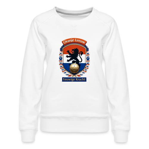 Netherlands Lion Premium T-Shirt, Dutch Flag Gift - Women's Premium Slim Fit Sweatshirt