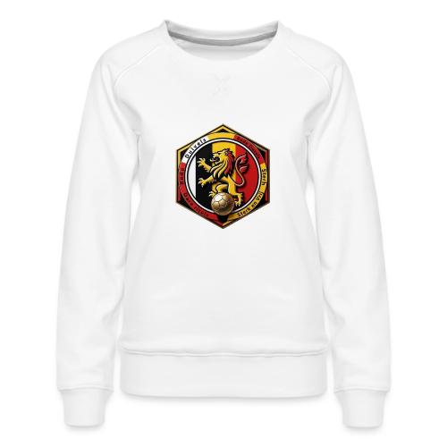 Belgium Lion Valor T-Shirt, Belgian Pride Gift - Women's Premium Slim Fit Sweatshirt