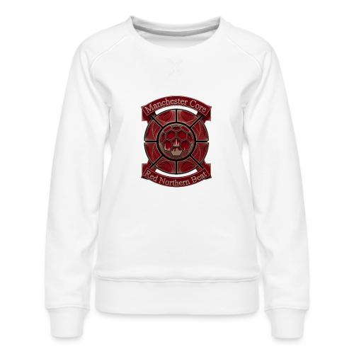 Manchester Is Red T Shirt, Soccer City Pride Gift - Women's Premium Slim Fit Sweatshirt